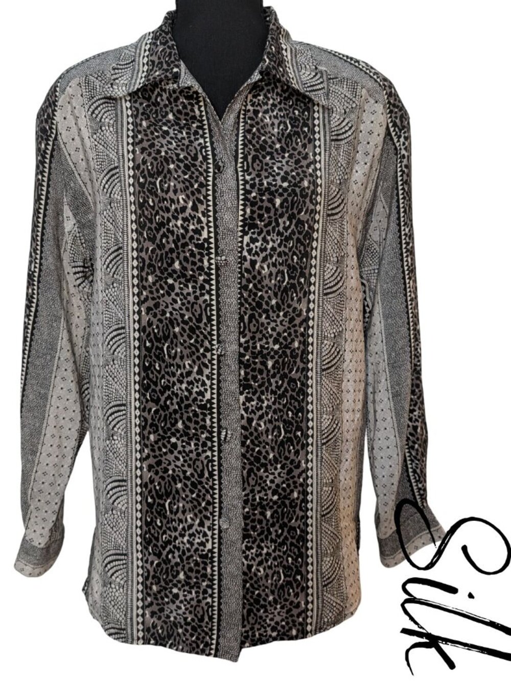 Allison Taylor Vintage Inspired 100% Silk Blouse